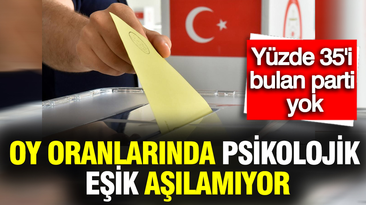 Türkiye’de Oy Oranları: Psikolojik Eşik Kırılamıyor, Hiçbir Parti Yüzde 35’i Geçemiyor